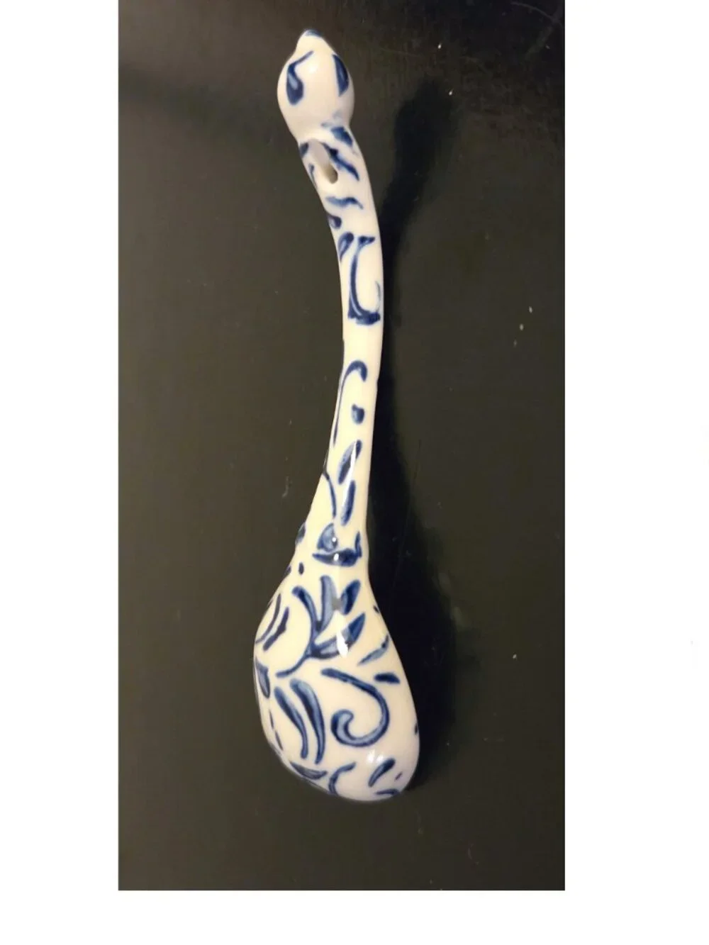 Sugar & Creamer Attingham Anthropologie blue & white; with spoon